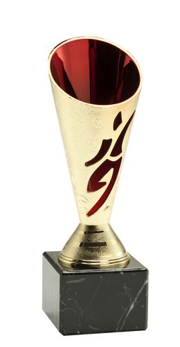 Fußball Mini-Pokal gold-rot 310