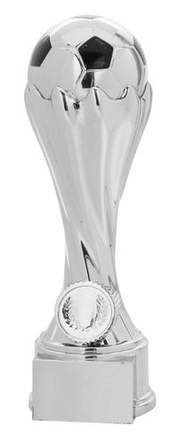 Fussball Pokal, Resin Ständer 800 silber-schwarz